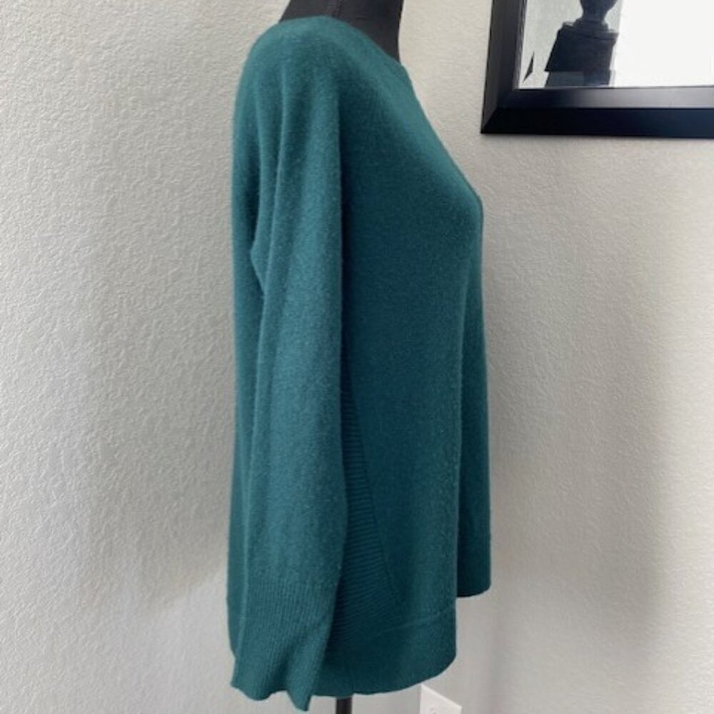 HALOGEN 100% Cashmere Oversized Sweater Hunter Green Small - Picture 5 of 13